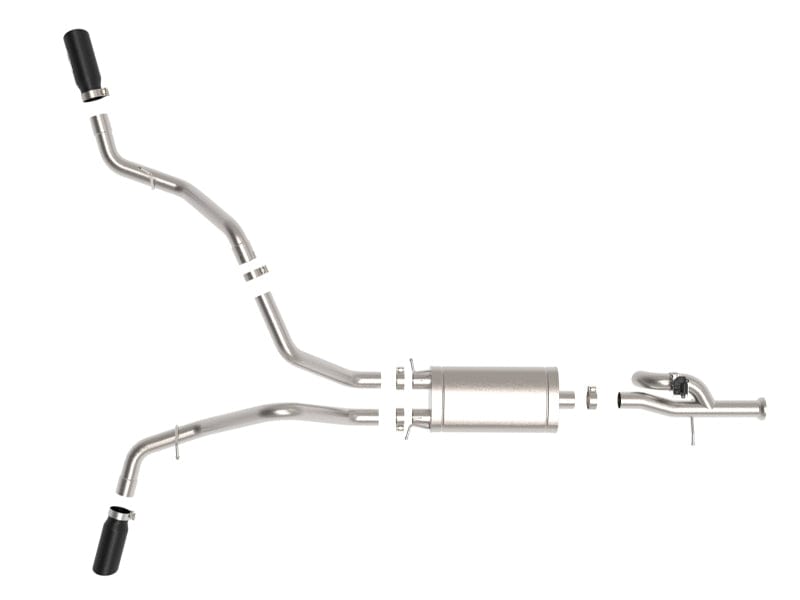 Kies-Motorsports aFe aFe Gemini XV 3in 304 SS Cat-Back Exhaust w/ Cutout 09-18 GM Trucks 4.3L/4.8L/5.3L w/ Black Tips