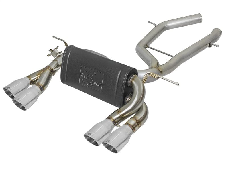 Kies-Motorsports aFe aFe MACH Force-Xp 2-1/2in SS Axle Back Exhaust w/Polished Tips 15+ BMW M3/M4 (F80/F82) L6 3.0L (tt) Main image