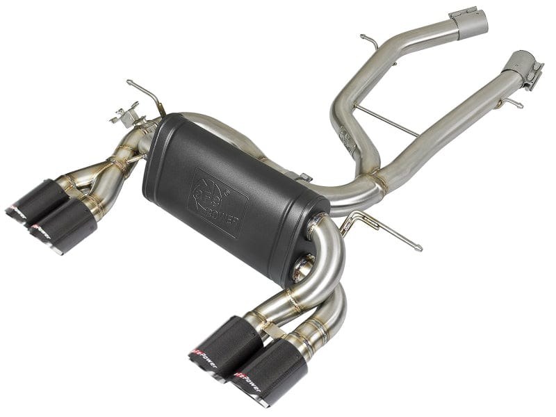 Kies-Motorsports aFe aFe MACH Force-Xp 2-1/2in Stainless Steel Axle Back Exhaust w/CF 15-19 BMW M3/M4 (F80/82/83) Main image