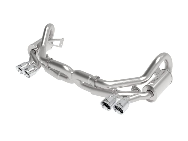 Kies-Motorsports aFe aFe MACHForce XP 12-16 Porsche 911 Carrera H6-3.8L SS-304 Cat-Back Exhaust w/ Polished Quad Tips Main image