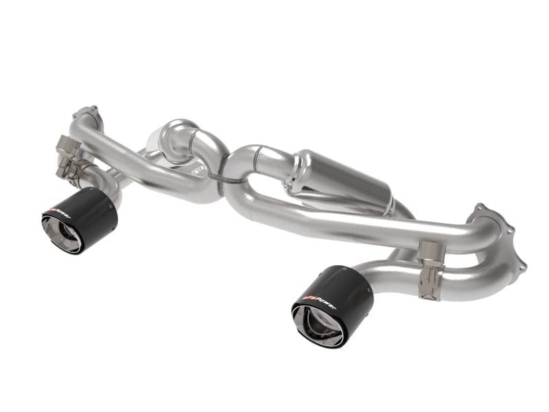 Kies-Motorsports aFe aFe MACHForce XP 2.25in-2.5in 304SS Exhaust Cat-Back 20-22 Porsche Cayman GT4 (718) - Carbon Tips Main image