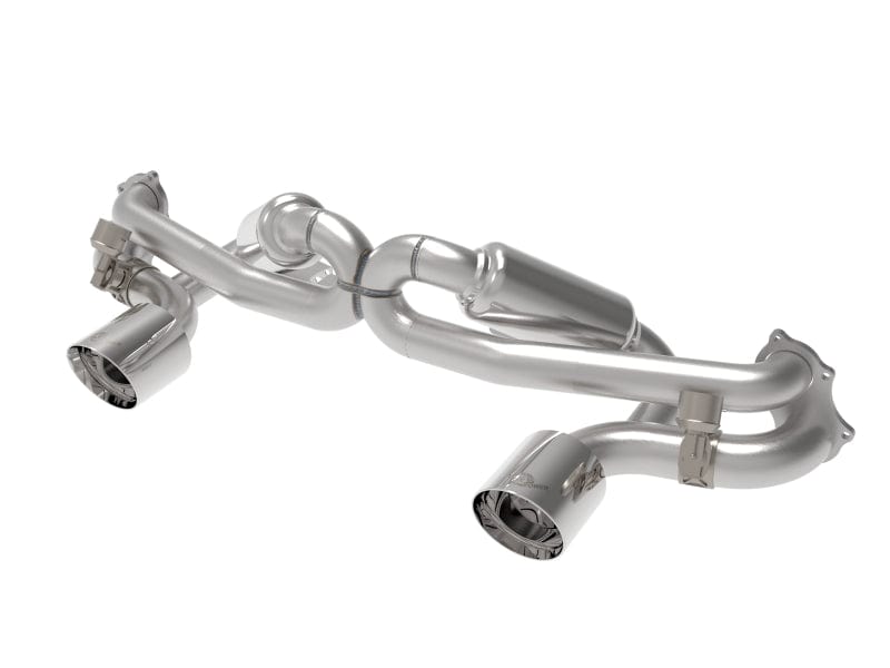 Kies-Motorsports aFe aFe MACHForce XP 2.25in-2.5in 304SS Exhaust Cat-Back 20-22 Porsche Cayman GT4 (718) - Polished Tips Main image