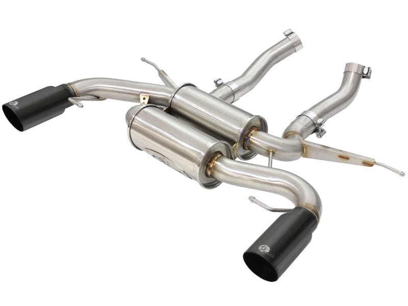 Kies-Motorsports aFe aFe MACHForce XP 2.5in Axle Back Stainless Exhaust w/ Black Tips 07-13 BMW 335i 3.0L L6 (E90/92) N55 Main image