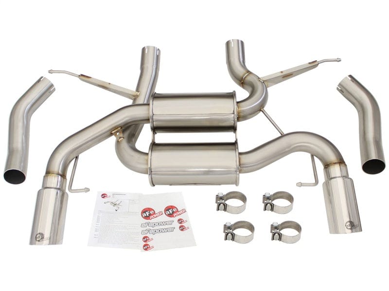 Kies-Motorsports aFe aFe MACHForce XP 2.5in Axle Back Stainless Exhaust w/ Polished Tips 07-13 BMW 335i 3.0L L6 (E90/92)