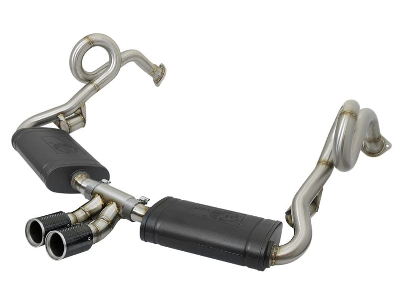 Kies-Motorsports aFe aFe MACHForce-Xp 2in 304 SS Cat-Back Exhaust w/Carbon Fiber Tips 13-16 Porsche Boxster 2.7L/3.4L Main image