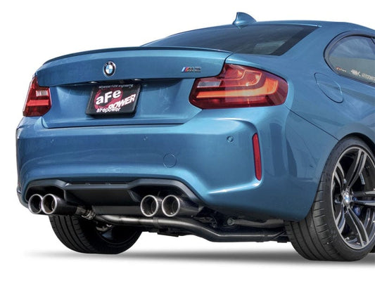 Kies-Motorsports aFe aFe MACHForce XP 3in - 2 1/2in Axle Back 304SS Exhaust w/ Carbon Fiber Tips 16-17 BMW M2 (f87)
