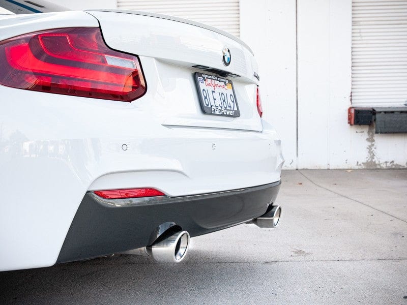 aFe MACHForce XP 3in to 2.5in 304 SS Axle-Back Exhaust w/ Polished Tips 14-16 BMW M235i Secondary image