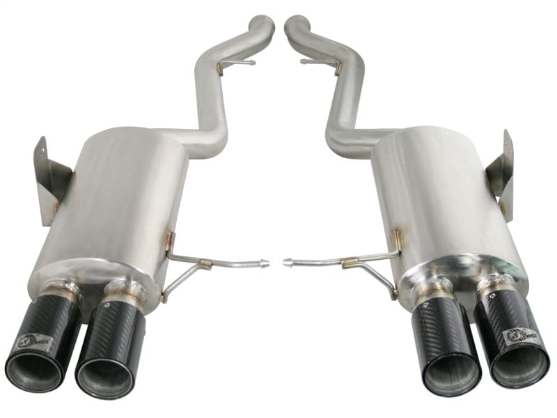 Kies-Motorsports aFe aFe MACHForce XP Exhaust Cat-Back 2.5in Dia Carbon Fiber Tips SS-304 08-13 BMW M3 (E90) V8 4.0L Main image