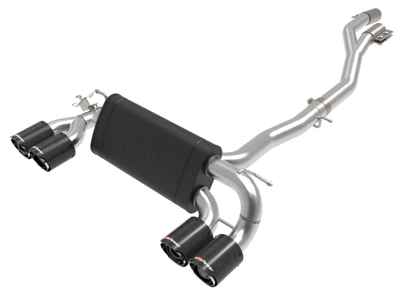 Kies-Motorsports aFe aFe MACHForce XP Exhausts Cat-Back SS 19-21 BMW M2 Competition L6-3.0L w/Carbon Fiber Tips Main image
