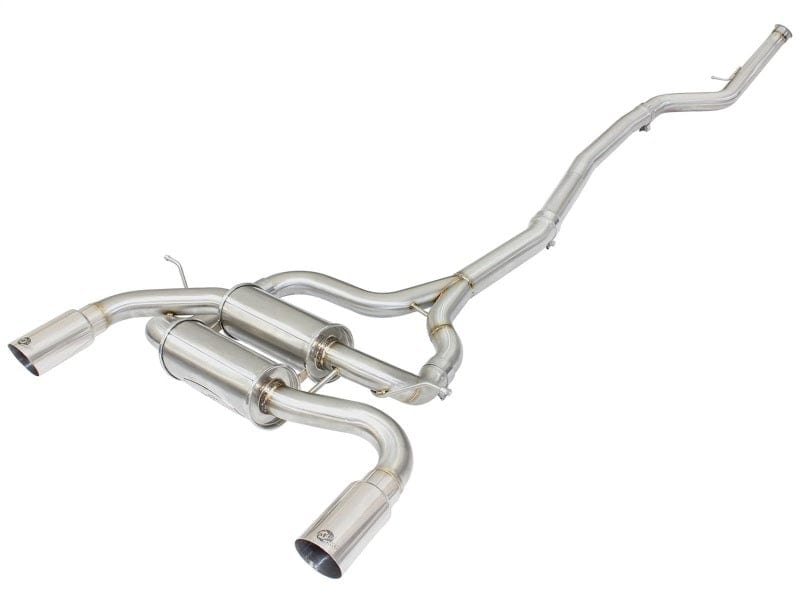 Kies-Motorsports aFe aFe MACHForce XP SS-304 Polish Tip 2.5in Dia Cat Back Exhaust 12-14 BMW 335i (F30) 3.0L (t) Main image