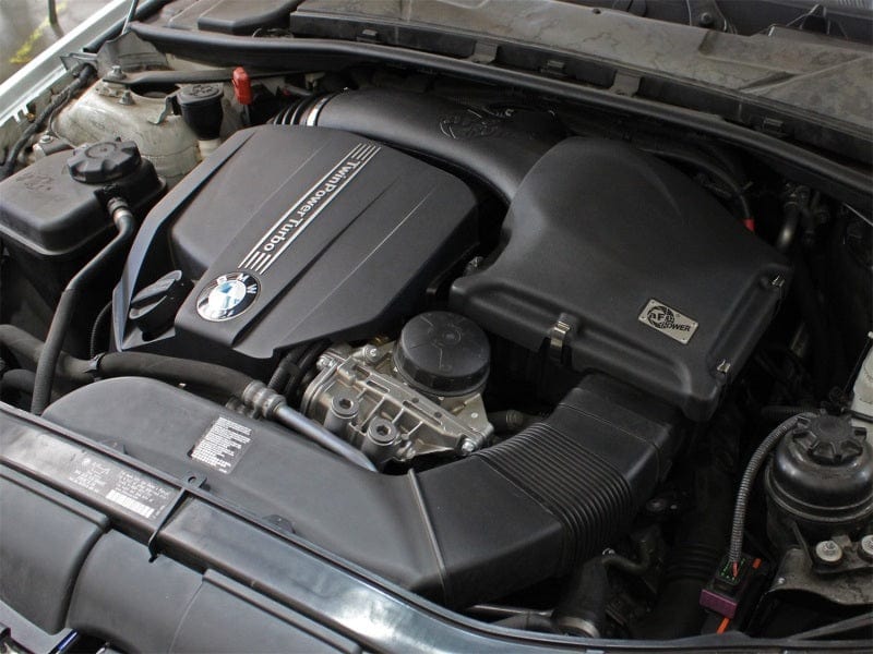 aFe MagnumFORCE Intake System Cover, Black, 11-13 BMW 335i/xi E9x 3.0L N55 (t) Secondary image