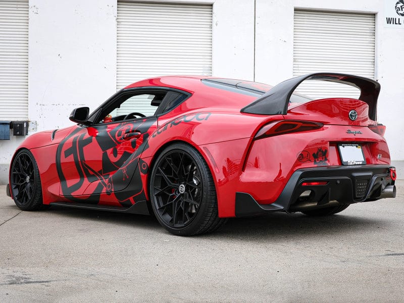 aFe POWER Takeda 2020 Toyota Supra L6-3.0L (t) 3.5in 304 SS CB Exhaust 4in Brushed Finish Tip Secondary image