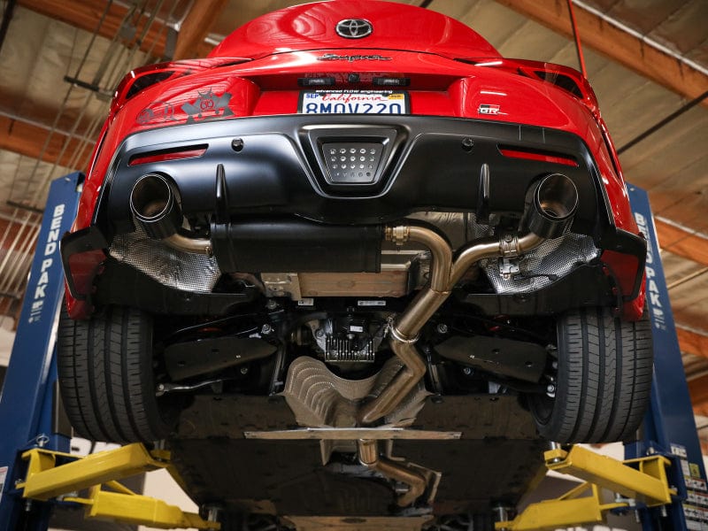 Kies-Motorsports aFe aFe POWER Takeda 2020 Toyota Supra L6-3.0L (t) 3in-2.5in 304 SS CB Exhaust Polished Tips Main image
