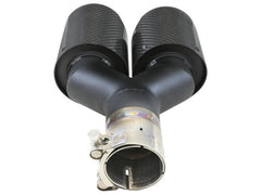 Kies-Motorsports aFe aFe Takeda 2.5in 304 Stainless Steel Clamp-on Exhaust Tip Driver side 2.5in Inlet 4in Dual-Carbon