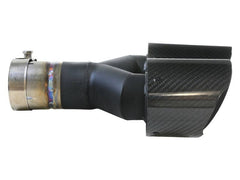 Kies-Motorsports aFe aFe Takeda 2.5in 304 Stainless Steel Clamp-on Exhaust Tip Driver side 2.5in Inlet 4in Dual-Carbon