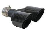 Kies-Motorsports aFe aFe Takeda 2.5in 304 Stainless Steel Clamp-on Exhaust Tip Driver side 2.5in Inlet 4in Dual-Carbon