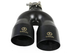 Kies-Motorsports aFe aFe Takeda 2.5in 304 Stainless Steel Clamp-on Exhaust Tip Driver Side 2.5in Inlet 4inDual-Black
