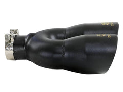 Kies-Motorsports aFe aFe Takeda 2.5in 304 Stainless Steel Clamp-on Exhaust Tip Driver Side 2.5in Inlet 4inDual-Black