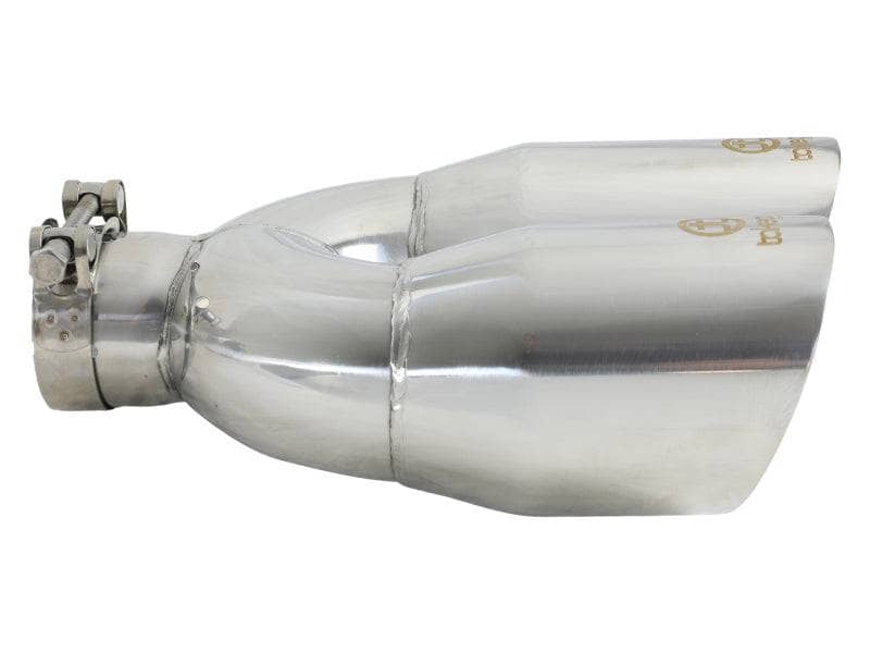 Kies-Motorsports aFe aFe Takeda 2.5in 304 Stainless Steel Clamp-on Exhaust Tip Drivers Side 2.5in Inlet 4inDual- Polished
