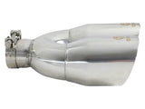 Kies-Motorsports aFe aFe Takeda 2.5in 304 Stainless Steel Clamp-on Exhaust Tip Drivers Side 2.5in Inlet 4inDual- Polished