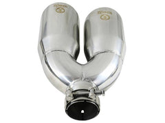 Kies-Motorsports aFe aFe Takeda 2.5in 304 Stainless Steel Clamp-on Exhaust Tip Drivers Side 2.5in Inlet 4inDual- Polished