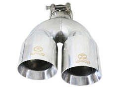 Kies-Motorsports aFe aFe Takeda 2.5in 304 Stainless Steel Clamp-on Exhaust Tip Drivers Side 2.5in Inlet 4inDual- Polished