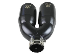 Kies-Motorsports aFe aFe Takeda 2.5in 304 Stainless Steel Clamp-on Exhaust Tip Passenger Side 2.5in Inlet 4inDual - Black