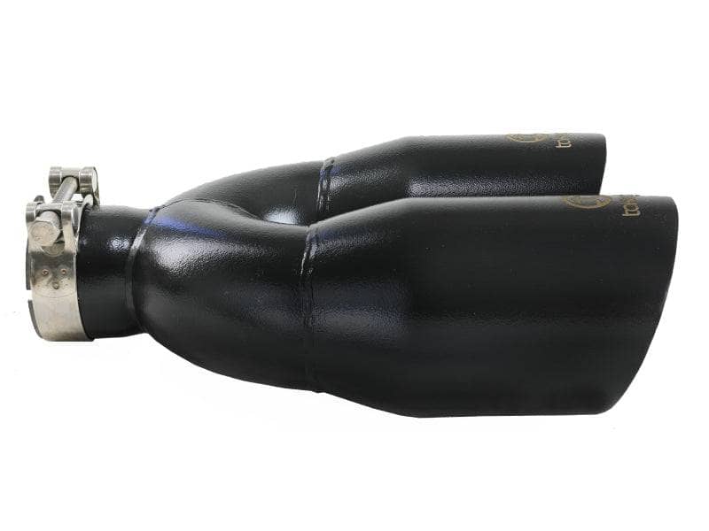 Kies-Motorsports aFe aFe Takeda 2.5in 304 Stainless Steel Clamp-on Exhaust Tip Passenger Side 2.5in Inlet 4inDual - Black