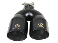 Kies-Motorsports aFe aFe Takeda 2.5in 304 Stainless Steel Clamp-on Exhaust Tip Passenger Side 2.5in Inlet 4inDual - Black