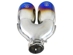Kies-Motorsports aFe aFe Takeda 2.5in 304 Stainless Steel Clamp-on Exhaust Tip Passenger Side 2.5in Inlet 4inDual - Blue