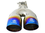 Kies-Motorsports aFe aFe Takeda 2.5in 304 Stainless Steel Clamp-on Exhaust Tip Passenger Side 2.5in Inlet 4inDual - Blue
