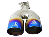 Kies-Motorsports aFe aFe Takeda 2.5in 304 Stainless Steel Clamp-on Exhaust Tip Passenger Side 2.5in Inlet 4inDual - Blue