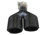 Kies-Motorsports aFe aFe Takeda 2.5in 304 Stainless Steel Clamp-on Exhaust Tip Passenger Side 2.5in Inlet 4inDual-Carbon