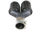 Kies-Motorsports aFe aFe Takeda 2.5in 304 Stainless Steel Clamp-on Exhaust Tip Passenger Side 2.5in Inlet 4inDual-Carbon