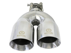 Kies-Motorsports aFe aFe Takeda 2.5in 304 Stainless Steel Clamp-on Tip Passenger Side 2.5in Inlet 4inDual - Polished