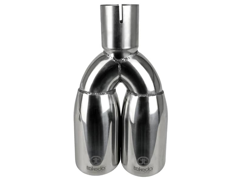 Kies-Motorsports aFe aFe Takeda 304 Stainless Steel Clamp-on Exhaust Tip Polished 2-1/2ininlet x 3-1/2in Outlet X 12in L
