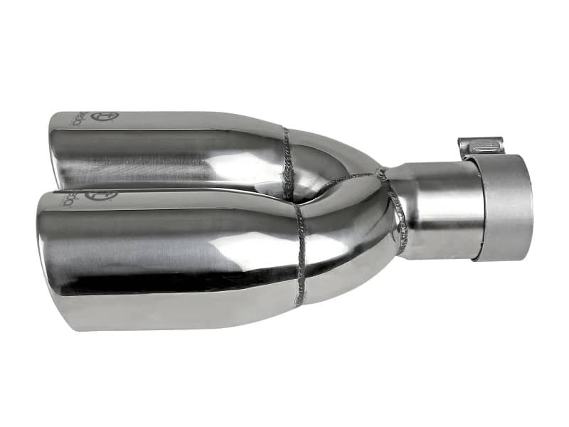 Kies-Motorsports aFe aFe Takeda 304 Stainless Steel Clamp-on Exhaust Tip Polished 2-1/2ininlet x 3-1/2in Outlet X 12in L