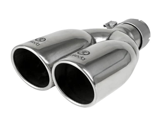 Kies-Motorsports aFe aFe Takeda 304 Stainless Steel Clamp-on Exhaust Tip Polished 2-1/2ininlet x 3-1/2in Outlet X 12in L