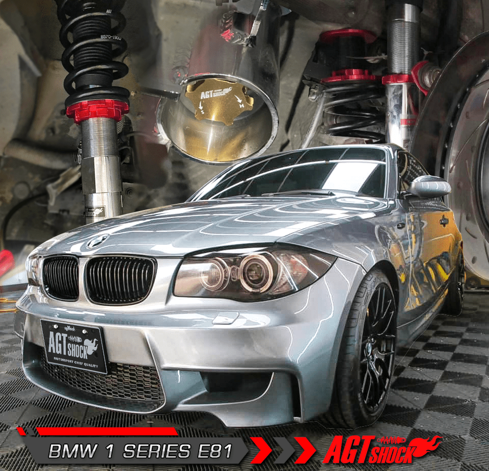 Kies-Motorsports AGT Shock AGT Shock 2004-2013	E81/E82 RWD 1 SERIES MK1 M COUPE Front Inverted Fork/Rear Vertical Fork-Front Spring Rate: 6K210 Rear Spring Rate: 7K230