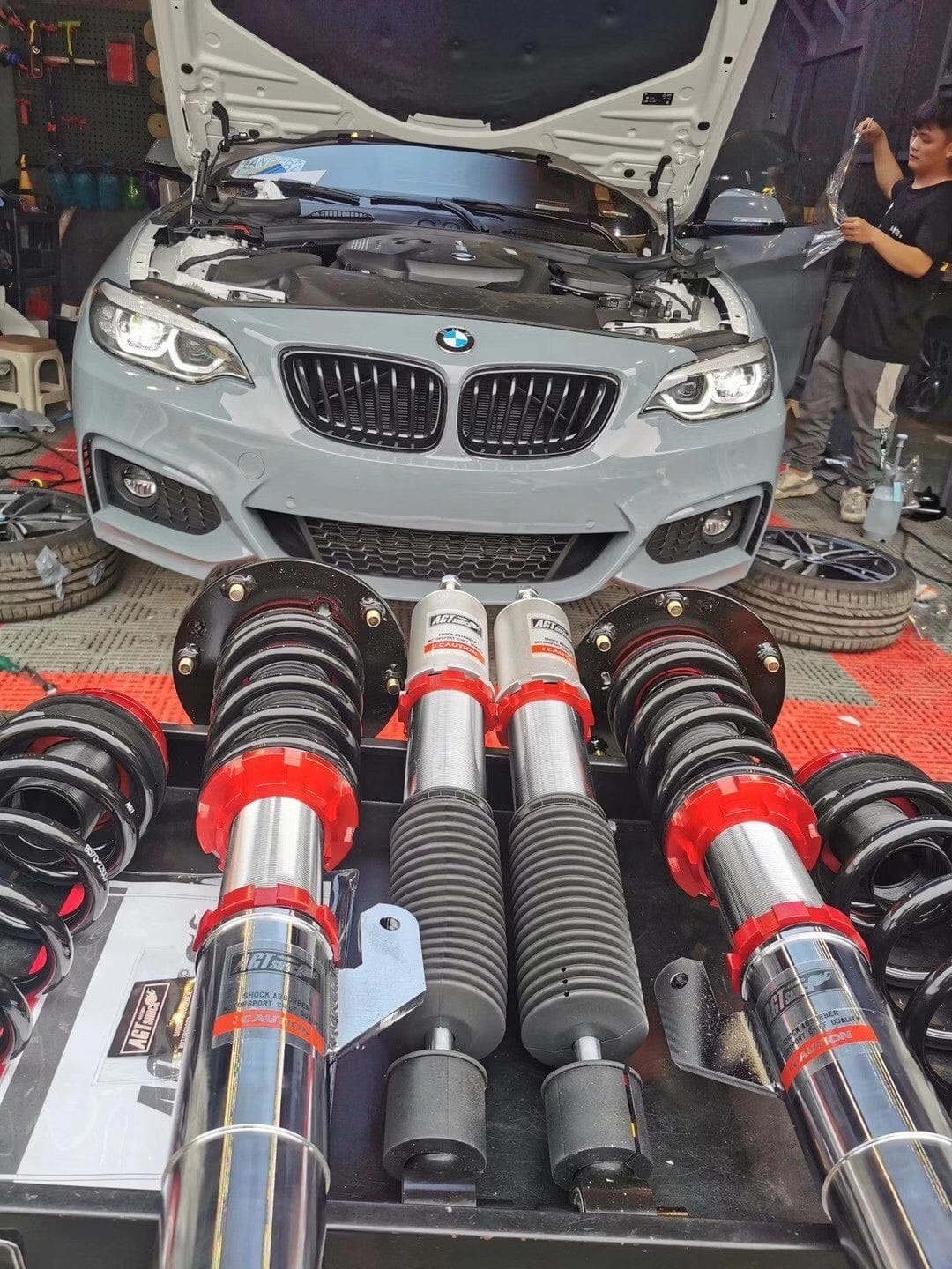 Kies-Motorsports AGT Shock AGT Shock 2014+	F22/ F23 RWD 2 SERIES MK1 Front  Inverted Fork/Rear Flip - Front Spring Rate: 6K180 Rear Spring Rate:7K230