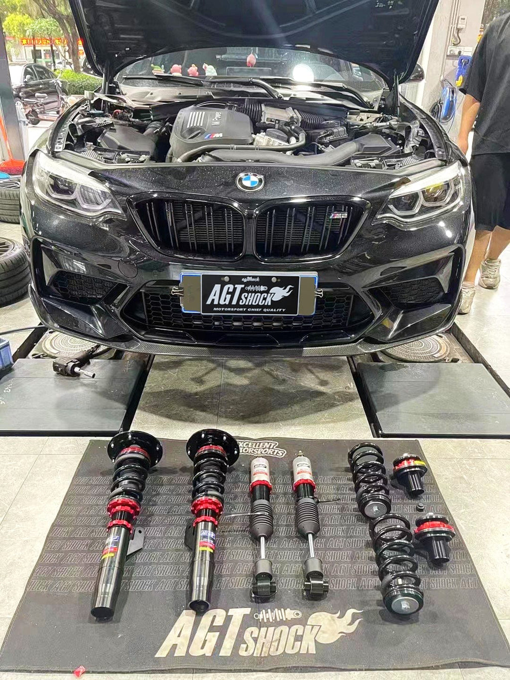Kies-Motorsports AGT Shock AGT Shock 2016+ F87 M2C/M2CS 2 SERIES M2 Front Inverted Fork/Rear Flip - Front Spring Rate: 8K180 Rear Spring Rate: 10K220 Part# BW-45-02