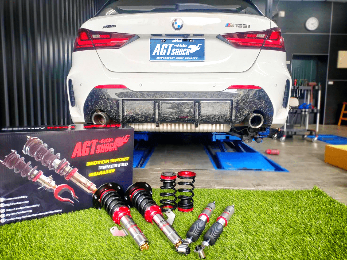 Kies-Motorsports AGT Shock AGT Shock 2020+ F40 1 SERIES MK3 Front  Inverted Fork/Rear Flip - Front Spring Rate:7K210 Rear Spring Rate: 10K200