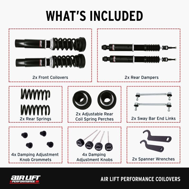 Kies-Motorsports Air Lift Air Lift Performance 15-19 BMW 3-Series / 15-20 BMW 4-Series Coilover Kit