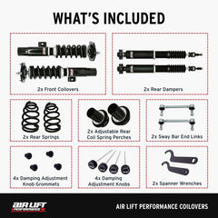 Kies-Motorsports Air Lift Air Lift Performance 15-20 Audi A3 / 15-24 VW GTI Coilover Kit