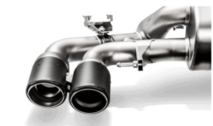 Kies-Motorsports Akrapovic Akrapovic 18+ BMW M5 (F90) Evolution Left Side Tail Pipe Set (Carbon) w/ Red/White Akraprovic Logo Main image