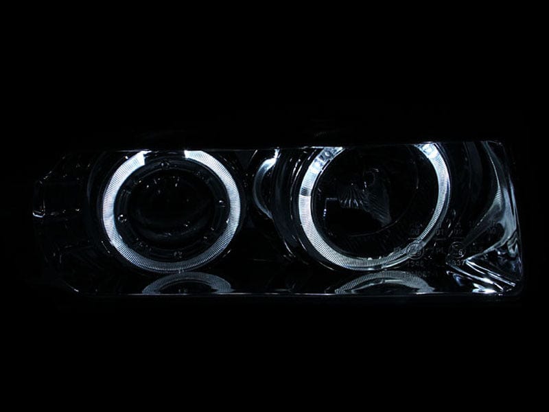 Kies-Motorsports ANZO ANZO 1992-1998 BMW 3 Series E36 Projector Headlights w/ Halo Chrome G2 1 pc