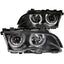 Kies-Motorsports ANZO ANZO 1999-2001 BMW 3 Series E46 Projector Headlights w/ Halo Black