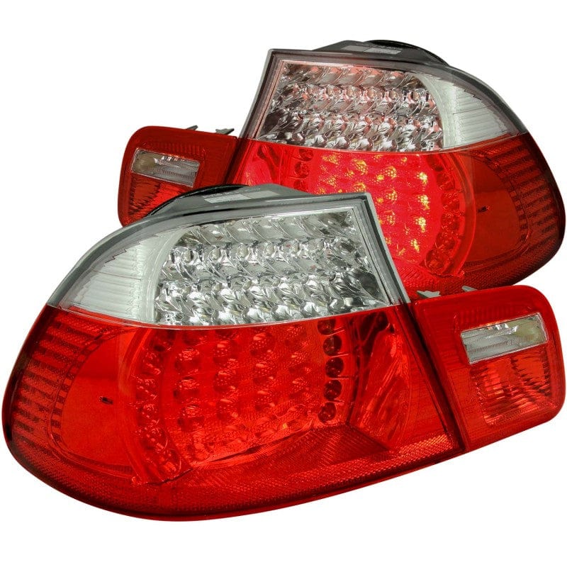 ANZO 2000-2003 BMW 3 Series E46 LED Taillights Red/Clear Secondary image