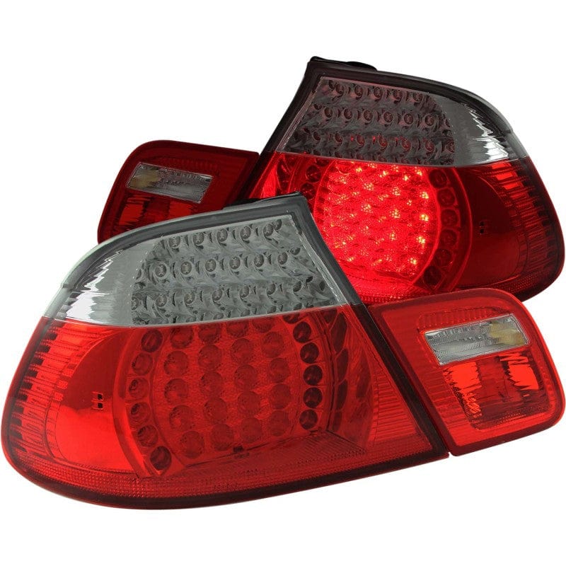Kies-Motorsports ANZO ANZO 2000-2003 BMW 3 Series E46 LED Taillights Red Clear 4pc