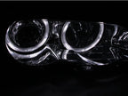 Kies-Motorsports ANZO ANZO 2000-2003 BMW 3 Series E46 Projector Headlights w/ Halo Chrome